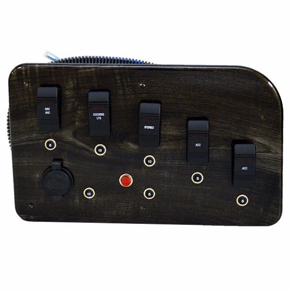 Godfrey Pontoon Boat Switch Breaker Panel - Sweetwater Gray Woodgrain