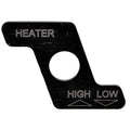 MasterCraft Boat Switch Plate - Seat Heater High Low Black Panel