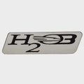 Chaparral Boat Raised Decal Emblem 14.01744 - H2O OB Logo Silver