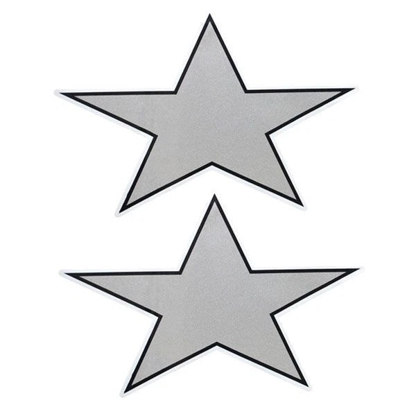 MasterCraft Boat Graphic Decals 751107 - Silver Star Stickers (pair)
