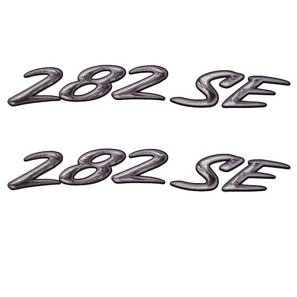 Rinker Boat Brand Decals - 282 SE Gray Black Stickers (pair)