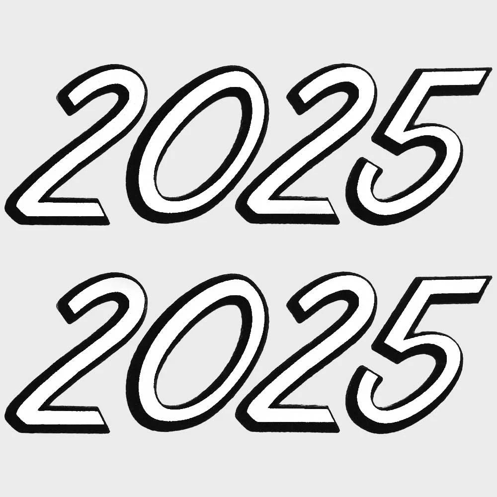 Lund Boat Model Decals - 2025 Impact XS White Stickers (pair)
