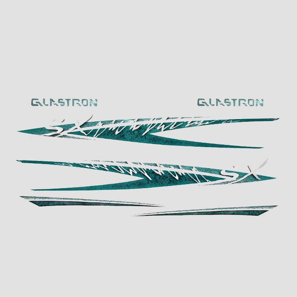 Glastron Boat Graphic Decals 05726443 - SX Silver Teal (set of 6)
