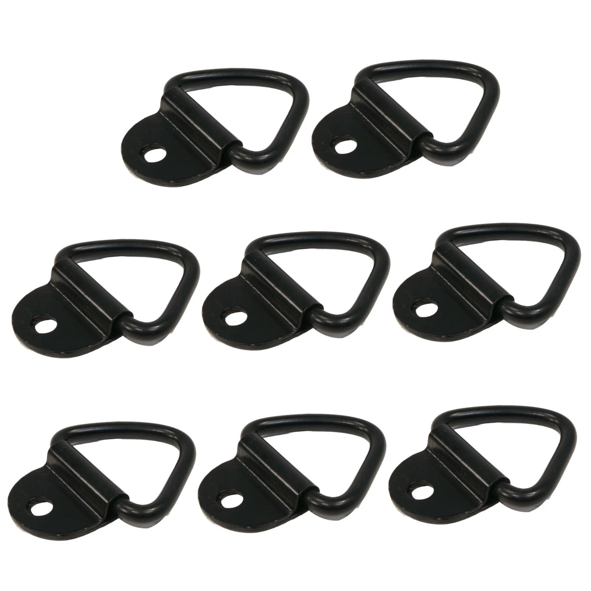 (8) 1/4" Steel D- Ring Truck Trailer ATV Strap Clip Max 2,400 Lbs Surface Mount