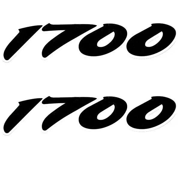 Tracker Boat Emblem Decal Sticker - 1700 Black (pair)