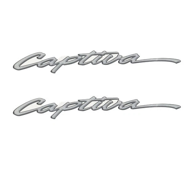 Rinker Boat Brand Decal Sticker - Captiva 21 1/8 X 2 1/4 Inch (pair)