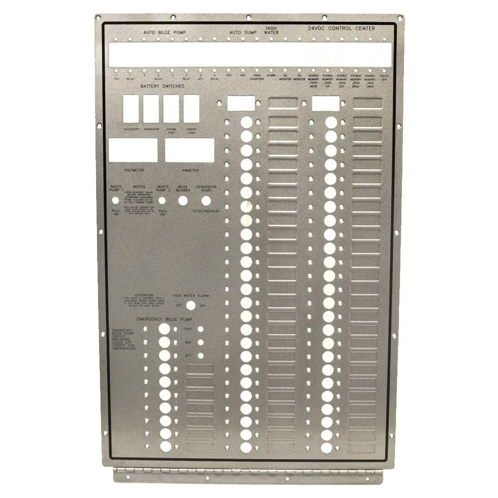 Marquis Boat Blank Switch Panel 5766527 - 16 1/2 X 25 1/4 Inch Silver
