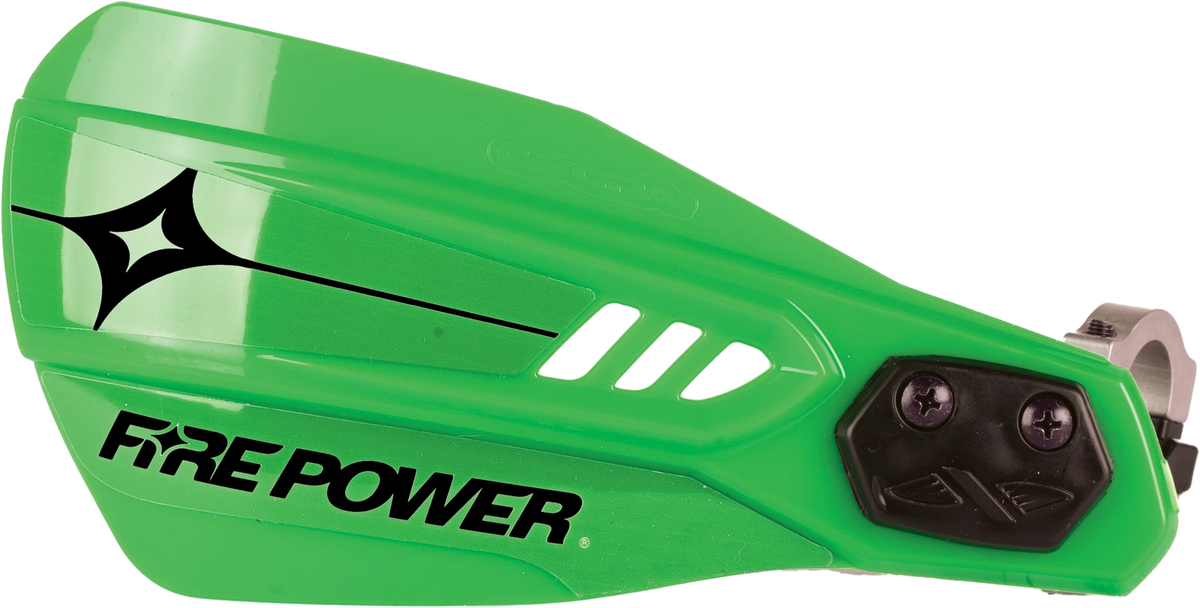 FIRE POWER Open Handguard for Offroad Bikes & Quads, Green, Model 18-61275