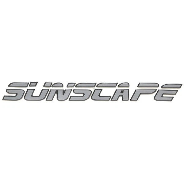 Malibu Boat Raised Decal 175035 - Sunscape Silver Charcoal 18 5/8 Inch