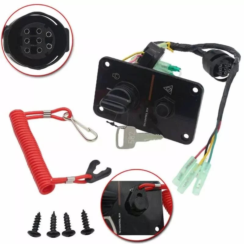 Outboard Single Engine Key Switch Assembly Panel 704-82570-12-0 0 for Yamaha
