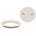 Montara Boat Deck Plate - White 6 Inch Inspection Cover