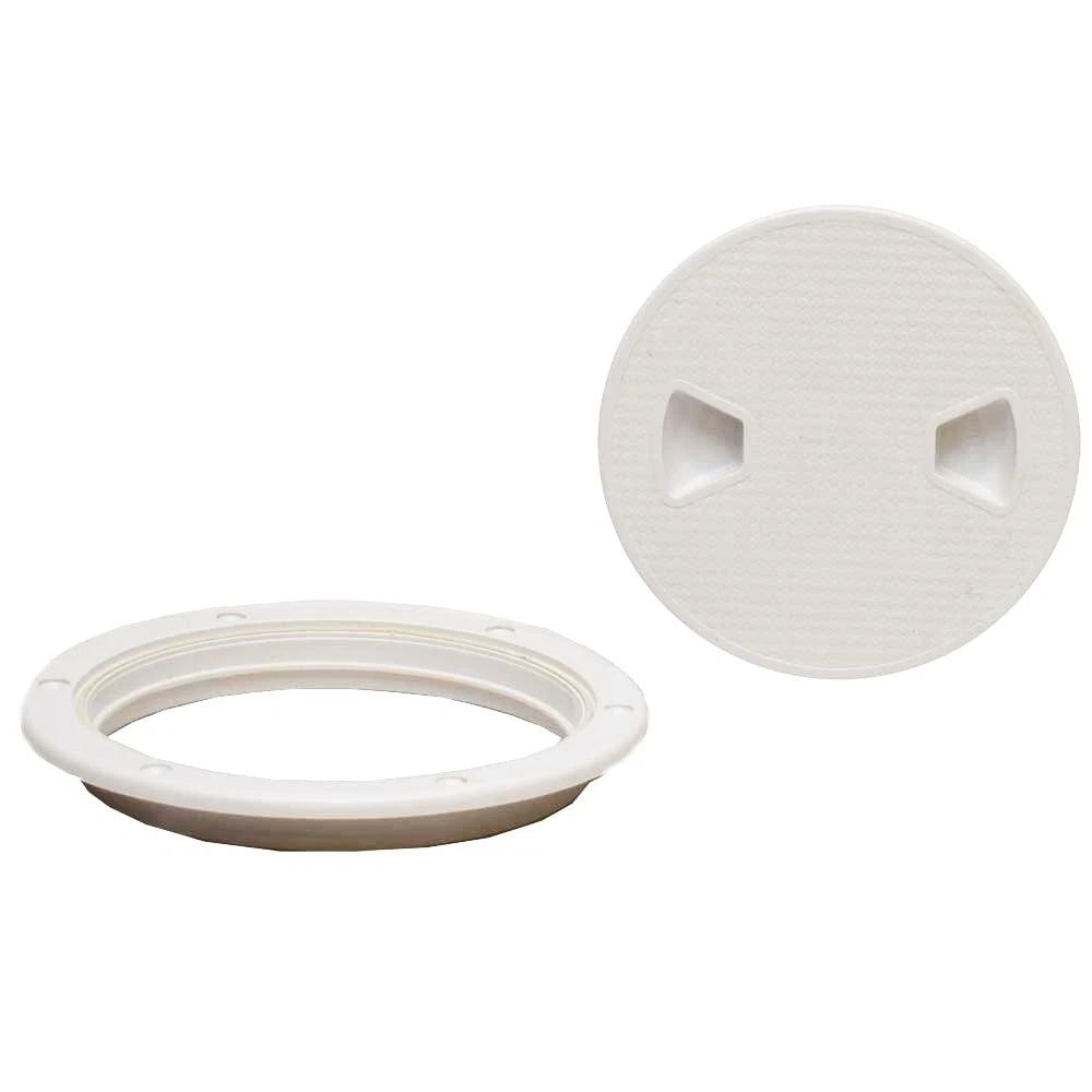 Montara Boat Deck Plate - White 6 Inch Inspection Cover