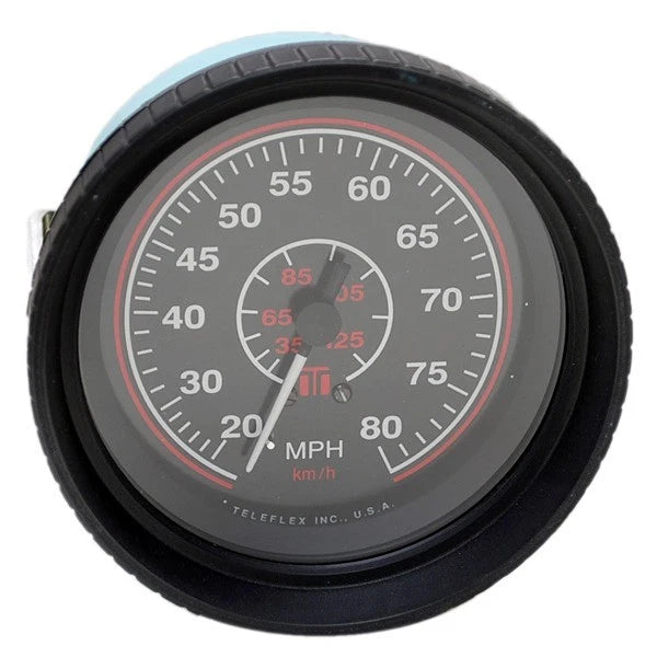 Teleflex Boat 80 MPH Speedometer Gauge 53211PH - 3 1/4 Inch Black