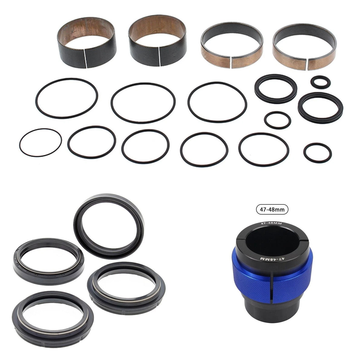 Complete Front Fork Rebuild Kit for KTM 500 EXC 2016 56- with Driver