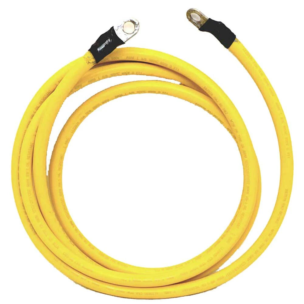 Boat Battery Cable 2/0 AWG - 8ft 10 Inch Yellow