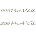 Lund Boat Raised Decal 1935458 - 208 Pro V GL Silver (pair)