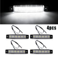 4PC Marine Grade 12-Volt Large Waterproof Cool White LED Courtesy Lights Set
