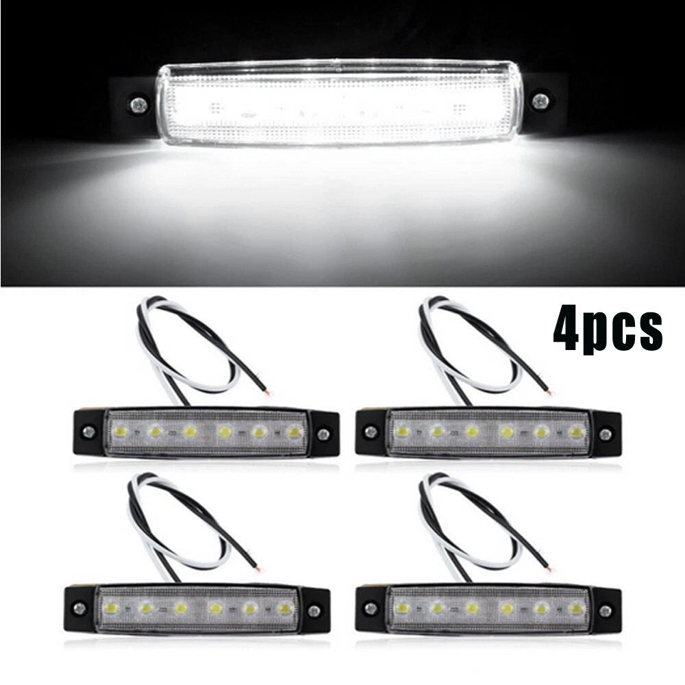 4PC Marine Grade 12-Volt Large Waterproof Cool White LED Courtesy Lights Set