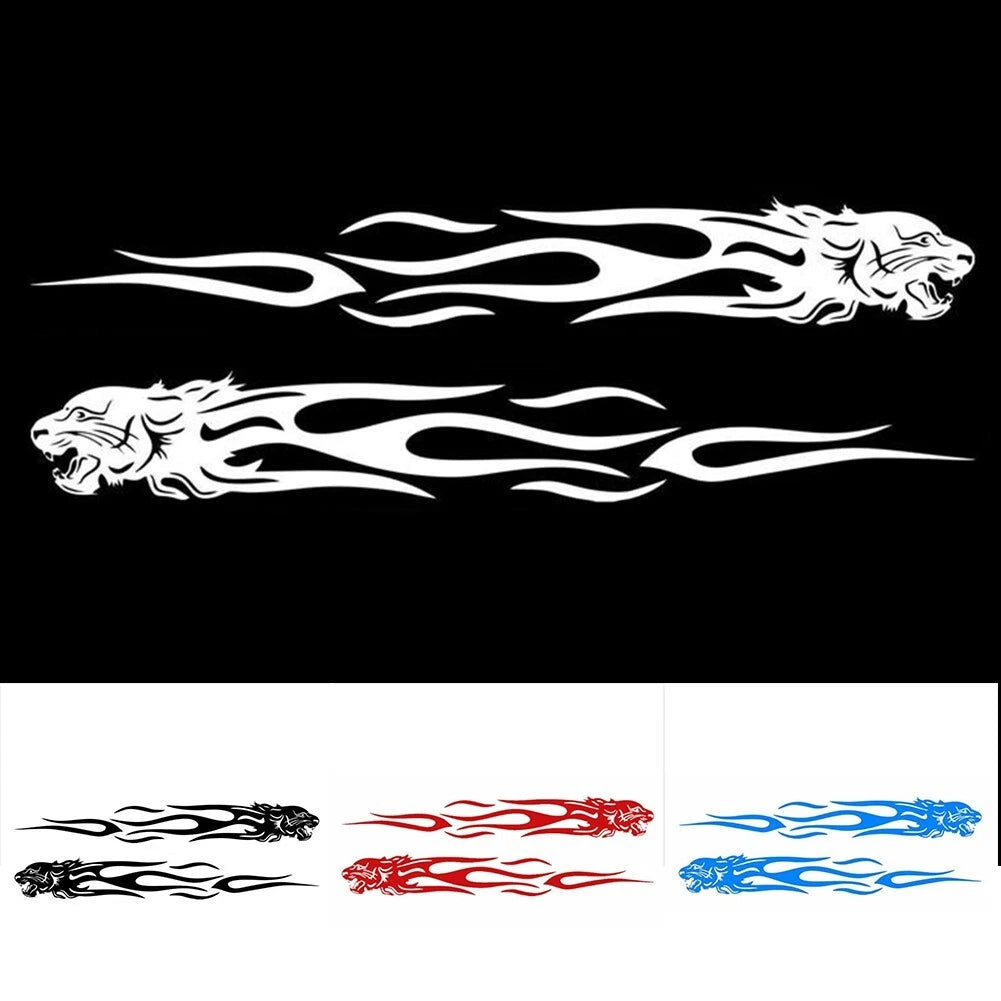 Stylish Design Reflective Stickers for Cars and Motorcycles 2Pcs Flame