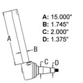 Spindle - Right Hand Fits Massey Ferguson 1135 1130 1155 1150 1100 1105