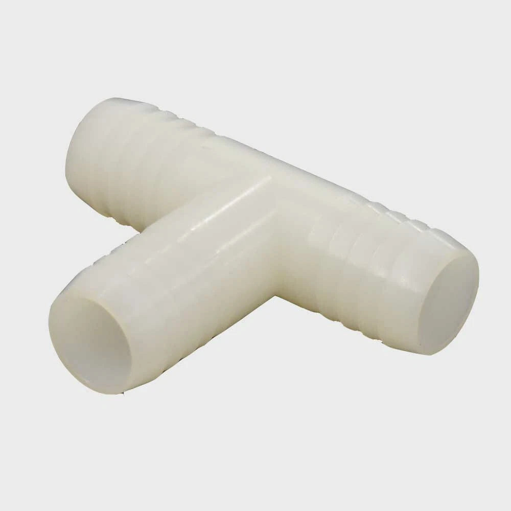 Tracker Boat T Fitting Hose Connector 135628 - 3/4 Inch White Plastic