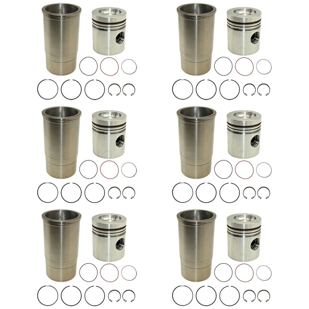 (6) Early Piston Liner Kits 4.250" Bore Fits John Deere Tractors RE23173