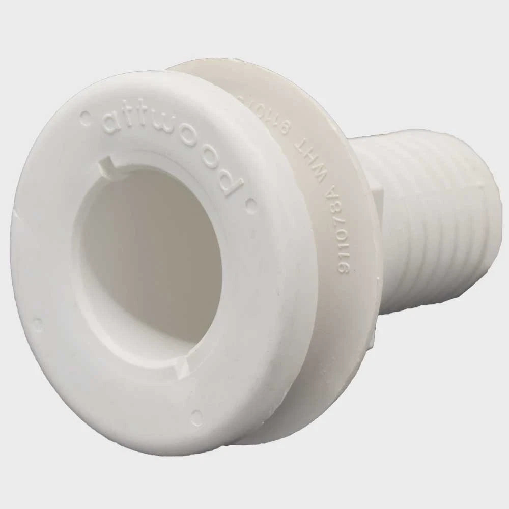 Attwood Plastic Marine Boat 1 1/2 Inch Thru Hull Fitting