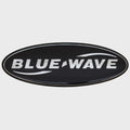Blue Wave Boat Raised Decal - Black - Silver Logo Sticker