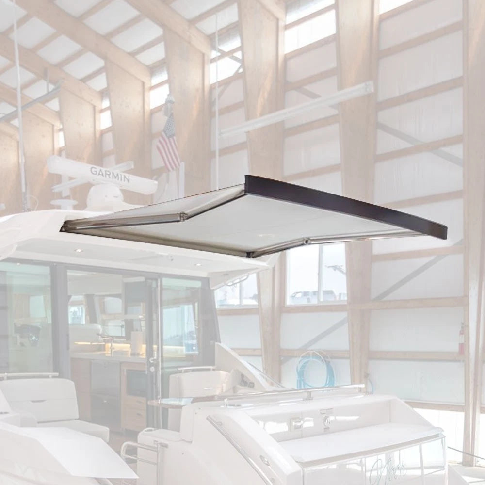 Makefast Boat Sun Shade Awning 5541056 - Tiara Retractable White (kit)