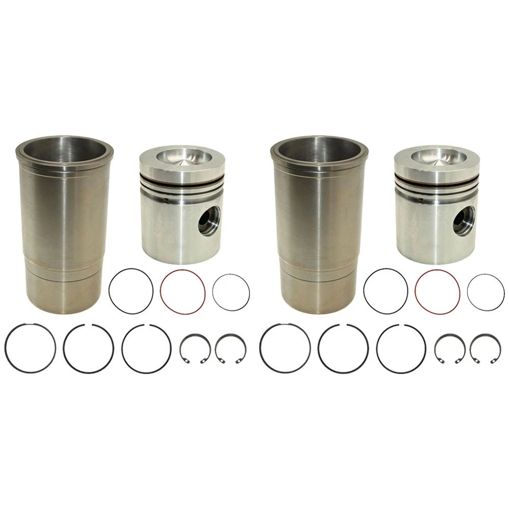 2 Pack: Early Piston Liner Kits Fits John Deere Replaces RE23173