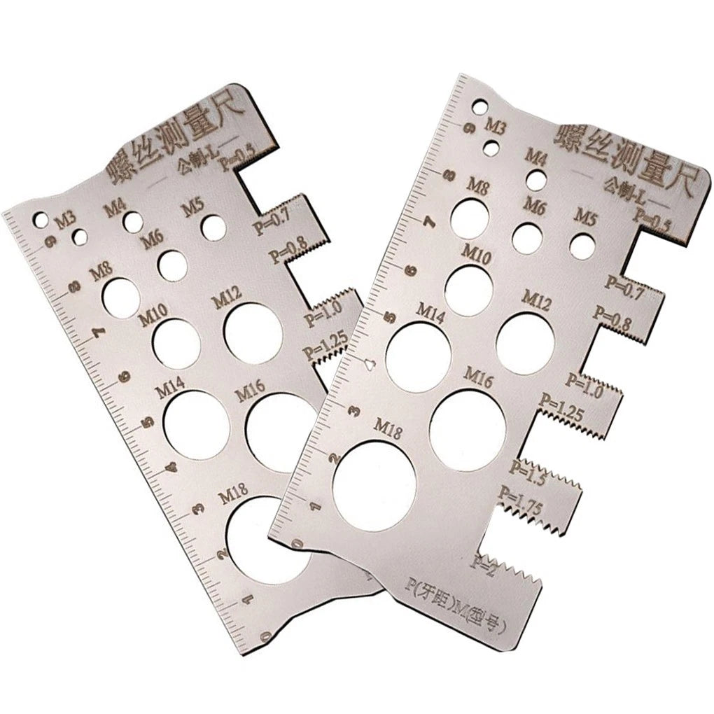 100mm Screw Thread Pitch Gauge Tool Stainless Steel for Accurate Reading