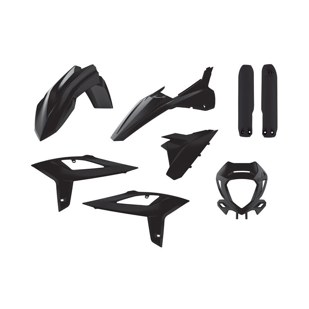 Polisport Black Enduro Plastic Kit for Beta RR300 2T 2020-2022