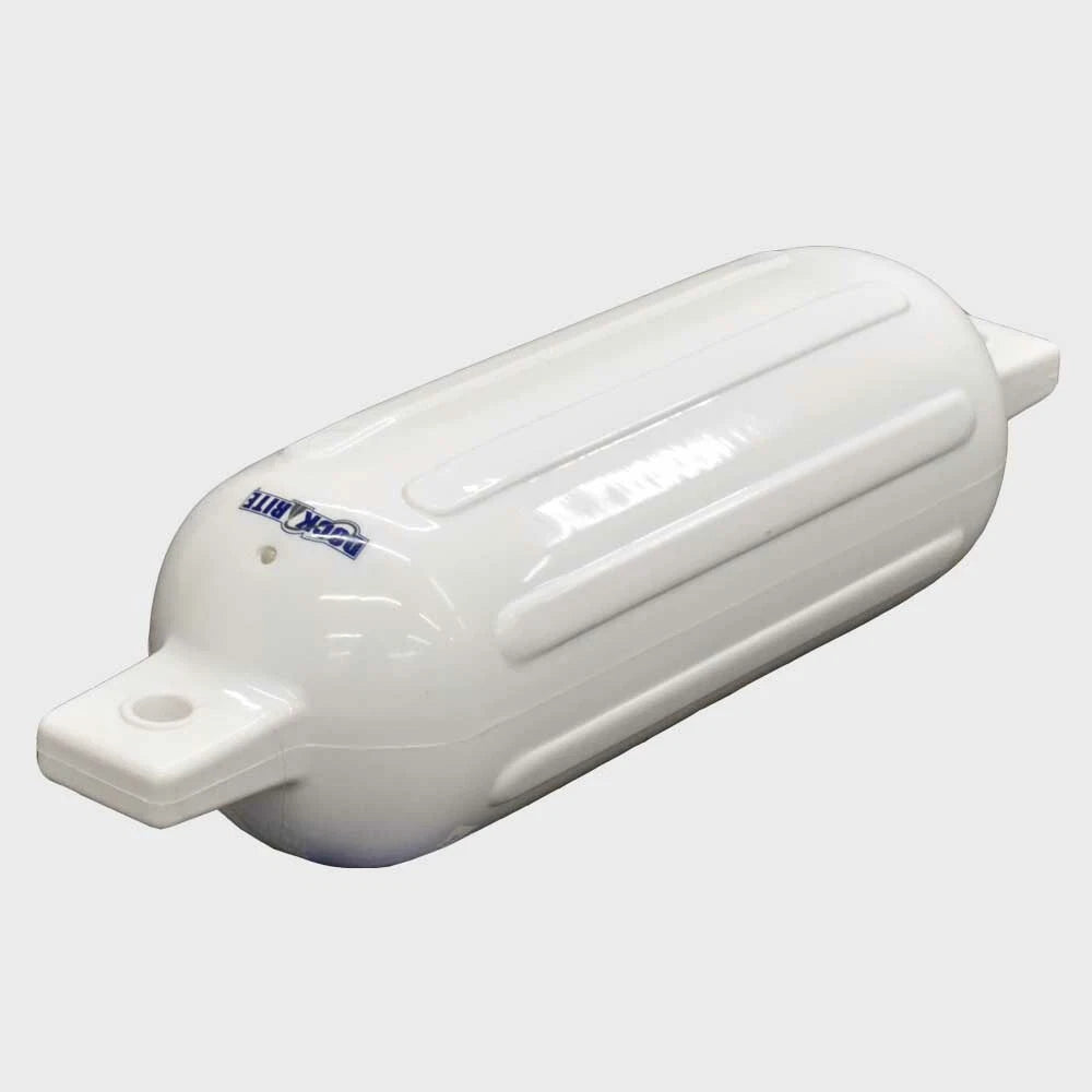 Dock Rite Boat Fender Bumper 87195 - 5 1/2 X 20 Inch White Ribbed Vinyl