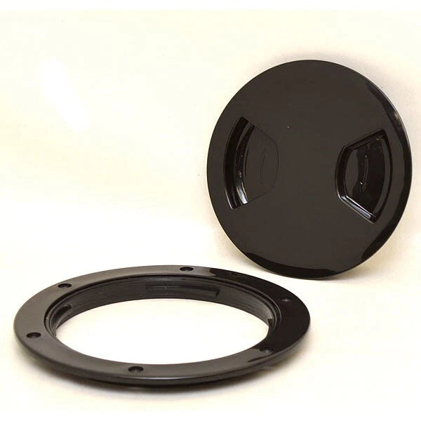Innovative Boat Deck Plate - 5 3/8 Inch Twist to Lock Black