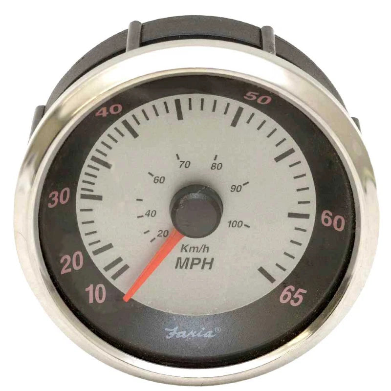 Faria Boat Speedometer Gauge SEK614A - 10-65 MPH Silver Black