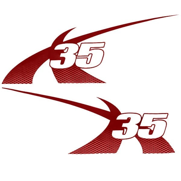 MasterCraft Boat Decals 7501565 - 2013 X35 Stickers (set of 2)