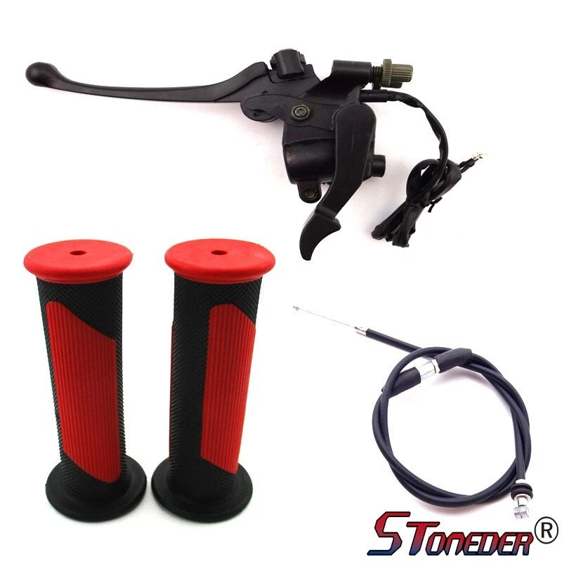 STONEDER Handle Grips Throttle Brake Lever Cable for 50cc -250cc ATV Quad