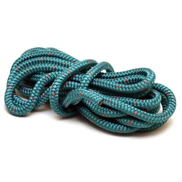Uniline Boat Double Braided Dockline - 3/8 Inch Teal (15FT)