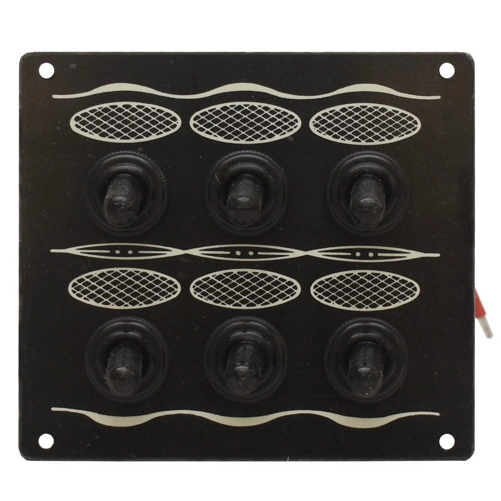 Whitecap Boat Switch Panel S-8096B - 3 3/4 X 4 1/2 Inch Aluminum