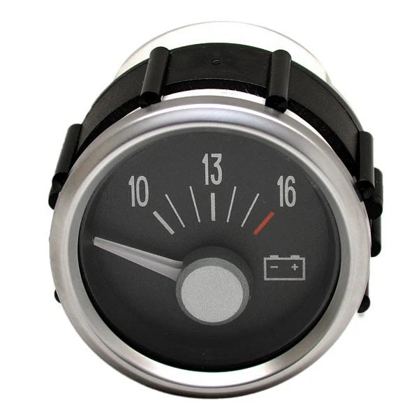Faria Boat Volt Gauge VP7930B - 2 Inch Silver Black 10-16