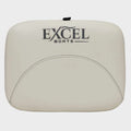 Excel Boat Backrest Cushion - Off White Vinyl with Logo