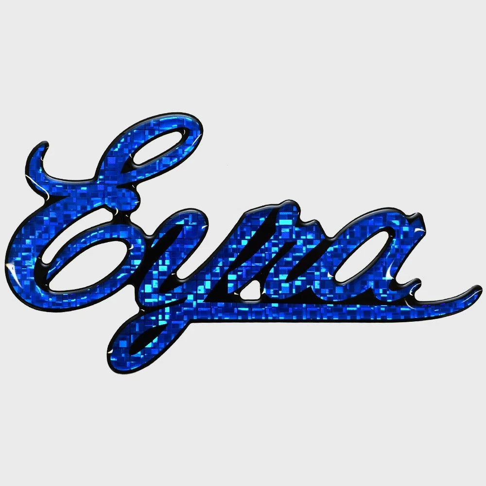 Bass CAT Boat Raised Emblem Decal Sticker - Eyra Holographic Blue