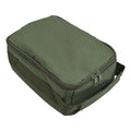 Diverse Compartment Layout in a Stylish Green Fishing Reel Storage Bag