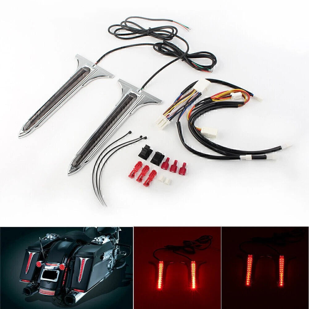LED Rear Saddlebag Accents Light Smoke Lens for Harley Touring Road King US