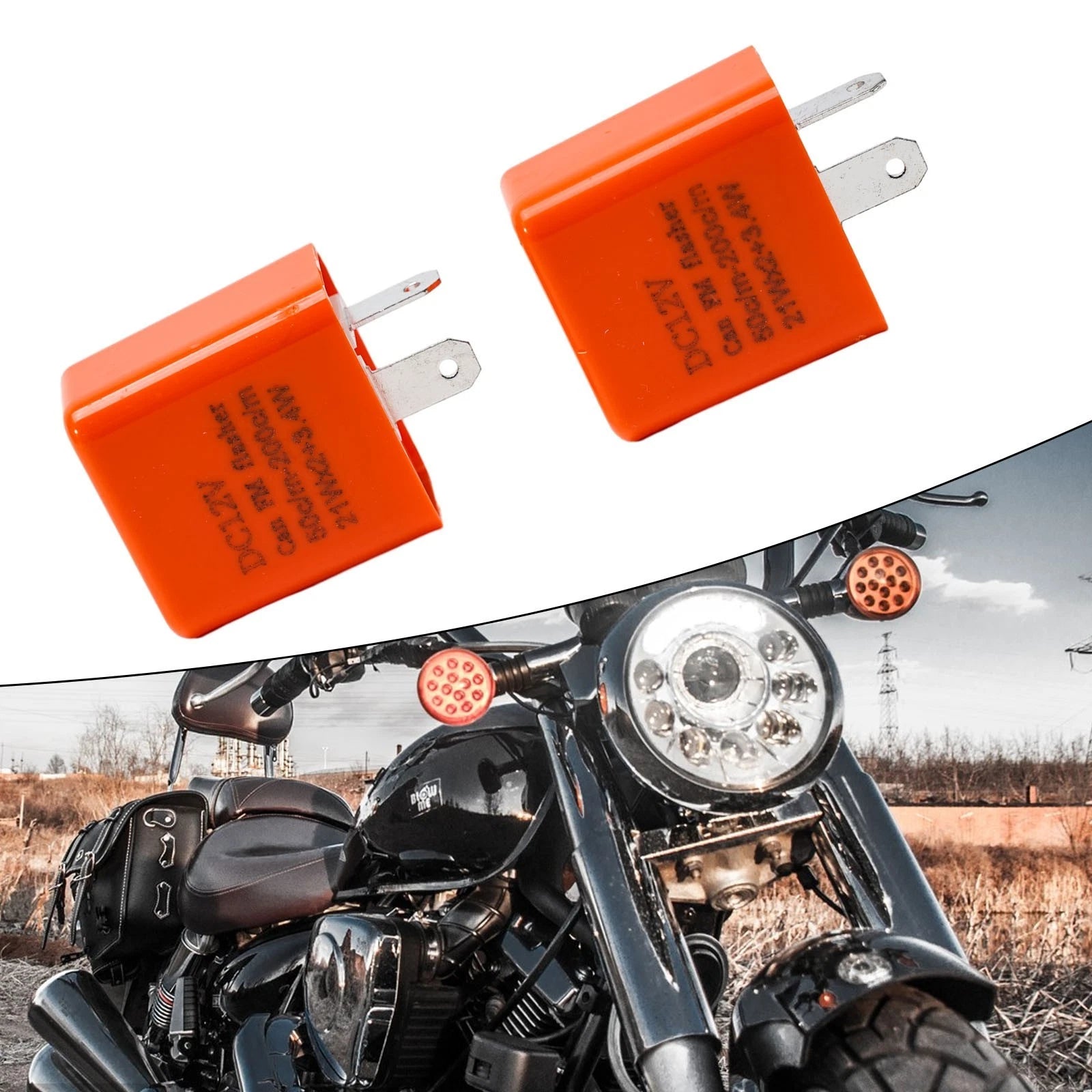 12V for 2 Pin Motorcycle Blinker Adjustable LED Flasher Relay Turn Signal