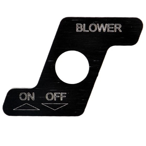 MasterCraft Boat Blank Switch Plate - Blower Black Aluminum