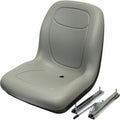 Gray High Back Seat with Slide Track Kit Fits Case Skid Steer Loader