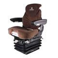S8301454 Grammer Mid Back Seat Brown Fabric with Air Suspension Fits John Deere
