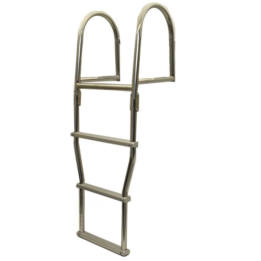 Pontoon Boat Folding Pier Ladder - 3 Step 54 1/4 Inch Stainless