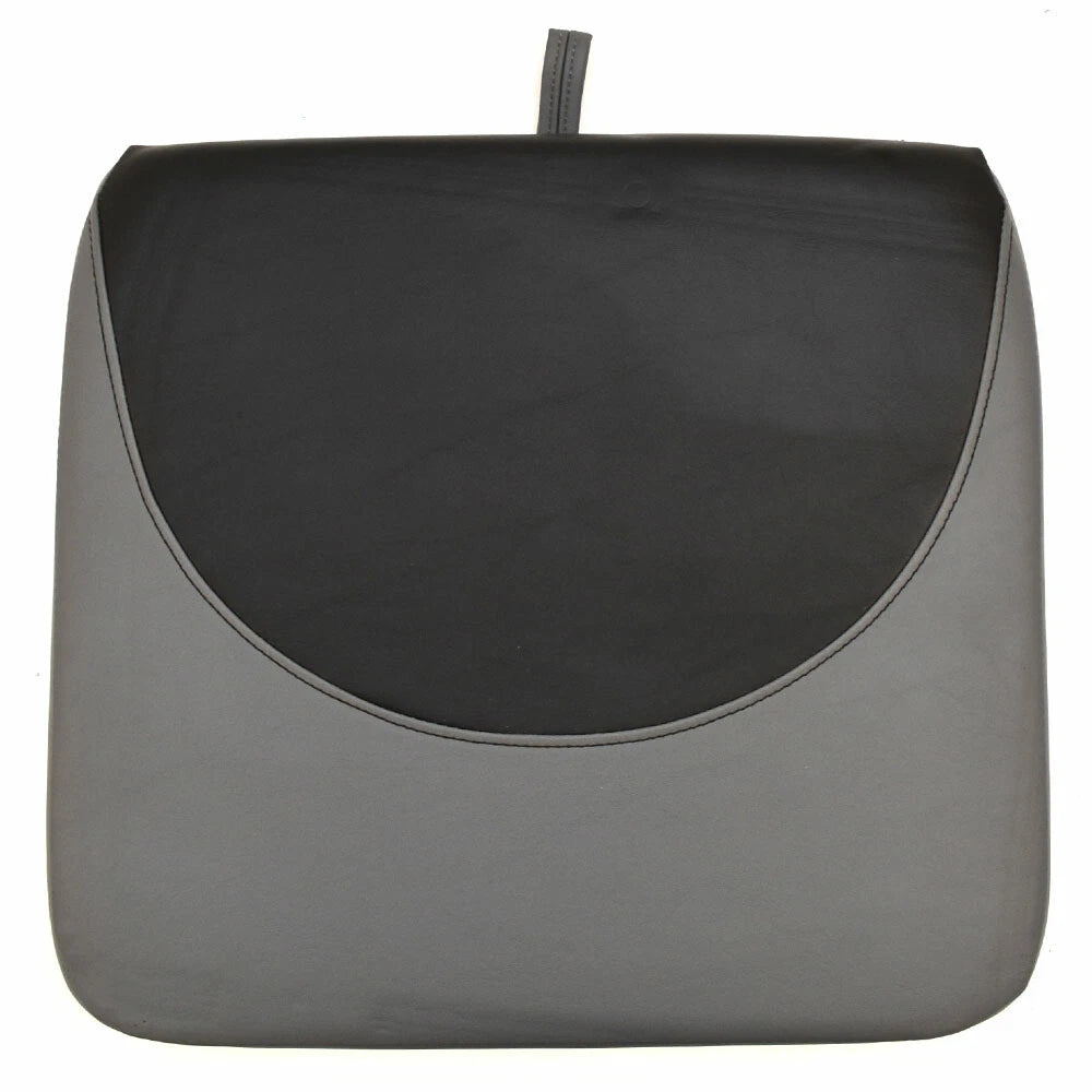 Excel Boat Bottom Seat Cushion - Dark Gray - Black Vinyl